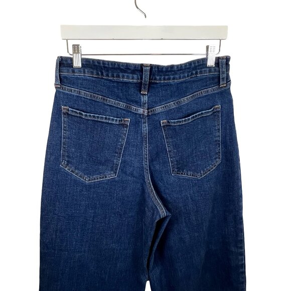 Banana Republic Factory Dark Wash Cropped Pleated Jeans Size10 - Picture 5 of 8